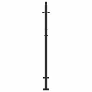 vidaXL Garden Gate Black 105x130 cm Steel Cross Design