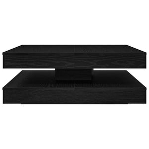 vidaXL Coffee Table 360-Degree Rotatable Black Oak 90x90x34.5 cm