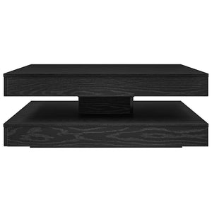 vidaXL Coffee Table 360-Degree Rotatable Black Oak 90x90x34.5 cm