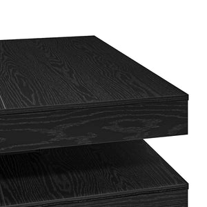 vidaXL Coffee Table 360-Degree Rotatable Black Oak 90x90x34.5 cm