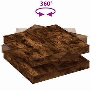 vidaXL Coffee Table 360-Degree Rotatable Smoked Oak 90x90x34.5 cm