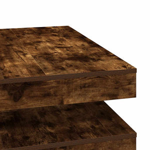 vidaXL Coffee Table 360-Degree Rotatable Smoked Oak 90x90x34.5 cm