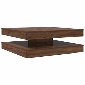 vidaXL Coffee Table 360-Degree Rotatable Brown Oak 90x90x34.5 cm