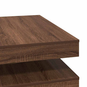 vidaXL Coffee Table 360-Degree Rotatable Brown Oak 90x90x34.5 cm