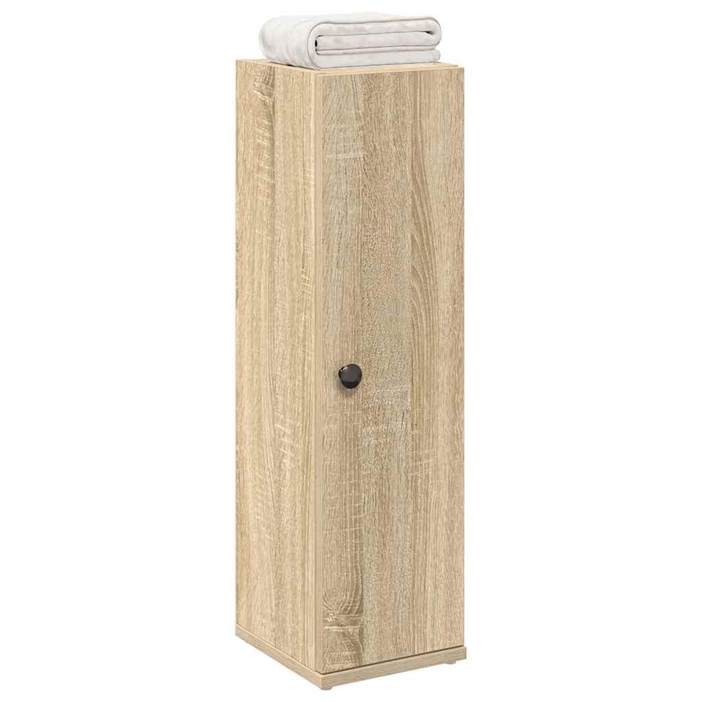 vidaXL Bathroom Cabinet with Roll Holder Sonoma Oak 20.5x22x72 cm