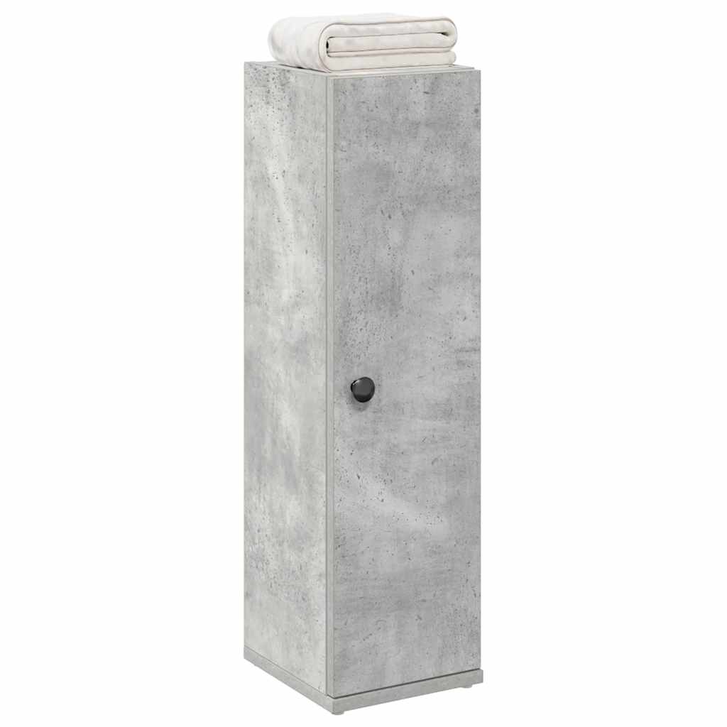 vidaXL Bathroom Cabinet with Roll Holder Concrete Grey 20.5x22x72 cm