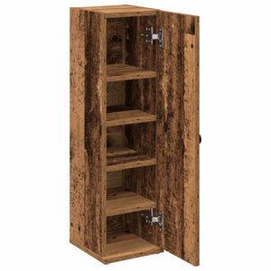 vidaXL Bathroom Cabinet with Roll Holder Old Wood 20.5x22x72 cm