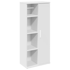 vidaXL Bathroom Cabinet with Roll Holder White 39x22x90 cm