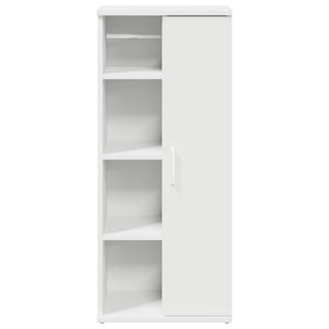 vidaXL Bathroom Cabinet with Roll Holder White 39x22x90 cm