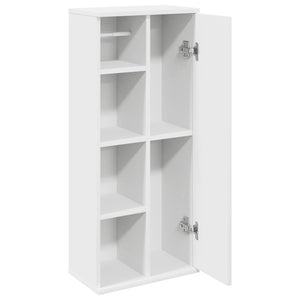 vidaXL Bathroom Cabinet with Roll Holder White 39x22x90 cm