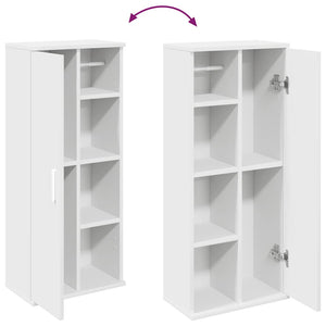 vidaXL Bathroom Cabinet with Roll Holder White 39x22x90 cm