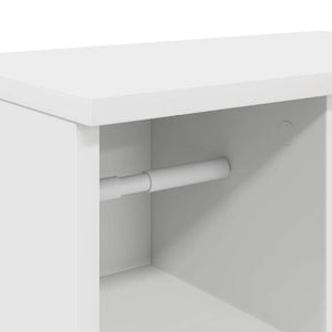 vidaXL Bathroom Cabinet with Roll Holder White 39x22x90 cm