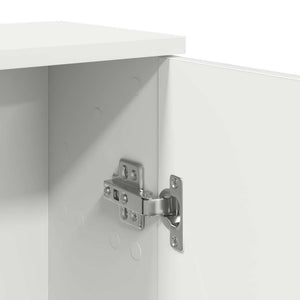 vidaXL Bathroom Cabinet with Roll Holder White 39x22x90 cm