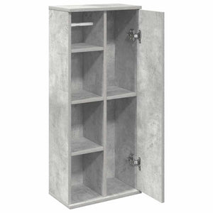 vidaXL Bathroom Cabinet with Roll Holder Concrete Grey 39x22x90 cm