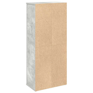 vidaXL Bathroom Cabinet with Roll Holder Concrete Grey 39x22x90 cm