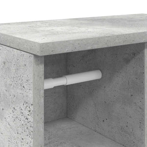 vidaXL Bathroom Cabinet with Roll Holder Concrete Grey 39x22x90 cm