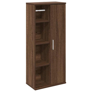 vidaXL Bathroom Cabinet with Roll Holder Brown Oak 39x22x90 cm