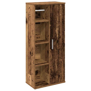 vidaXL Bathroom Cabinet with Roll Holder Old Wood 39x22x90 cm