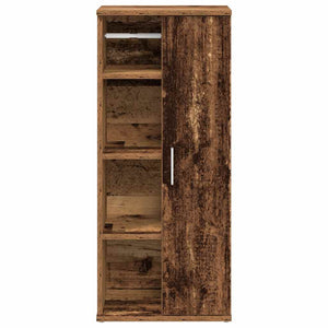 vidaXL Bathroom Cabinet with Roll Holder Old Wood 39x22x90 cm