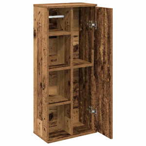 vidaXL Bathroom Cabinet with Roll Holder Old Wood 39x22x90 cm