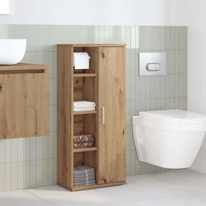 vidaXL Bathroom Cabinet with Roll Holder Artisan Oak 39x22x90 cm