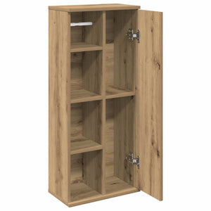 vidaXL Bathroom Cabinet with Roll Holder Artisan Oak 39x22x90 cm