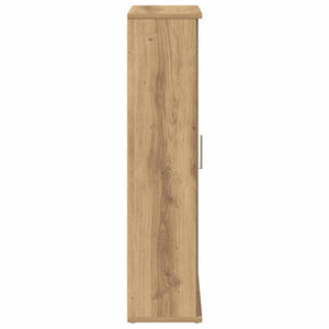 vidaXL Bathroom Cabinet with Roll Holder Artisan Oak 39x22x90 cm