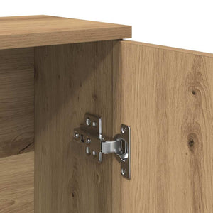 vidaXL Bathroom Cabinet with Roll Holder Artisan Oak 39x22x90 cm