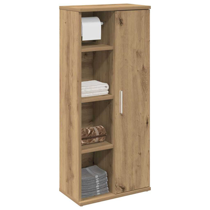 vidaXL Bathroom Cabinet with Roll Holder Artisan Oak 39x22x90 cm