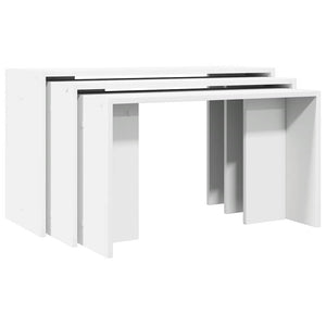 vidaXL Nesting Tables 3 pcs White Engineered Wood