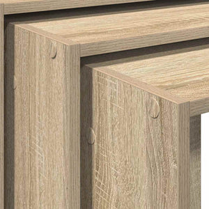 vidaXL Nesting Tables 3 pcs Sonoma Oak Engineered Wood