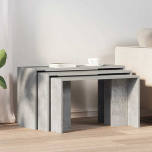 vidaXL Nesting Tables 3 pcs Concrete Grey Engineered Wood