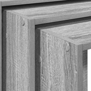 vidaXL Nesting Tables 3 pcs Grey Sonoma Engineered Wood