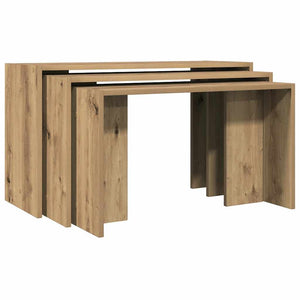 vidaXL Nesting Tables 3 pcs Artisan Oak Engineered Wood