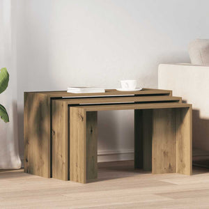 vidaXL Nesting Tables 3 pcs Artisan Oak Engineered Wood