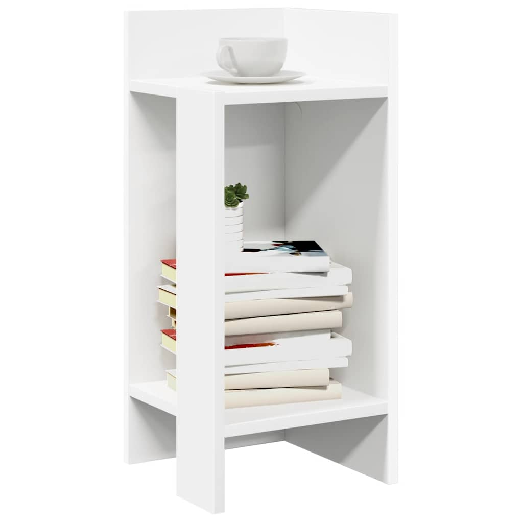 vidaXL Side Tables 2 pcs with Shelf White 25.5x27x60 cm