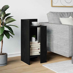 vidaXL Side Table with Shelf Black 25.5x27x60 cm