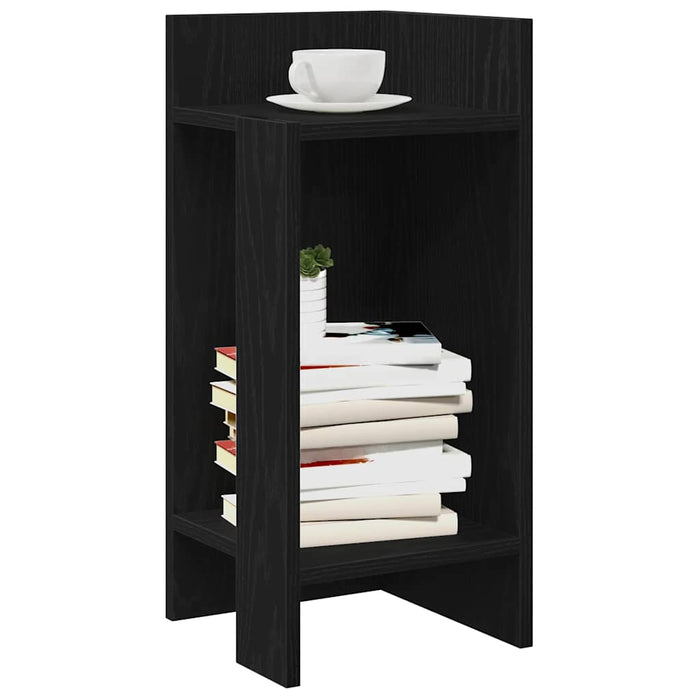 vidaXL Side Table with Shelf Black 25.5x27x60 cm