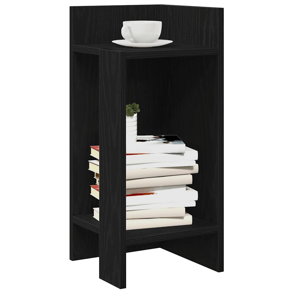 vidaXL Side Tables 2 pcs with Shelf Black 25.5x27x60 cm