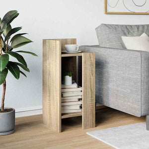 vidaXL Side Table with Shelf Sonoma Oak 25.5x27x60 cm