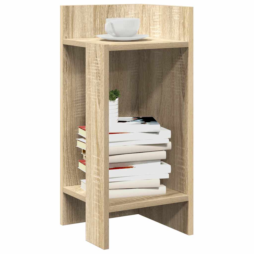 vidaXL Side Table with Shelf Sonoma Oak 25.5x27x60 cm