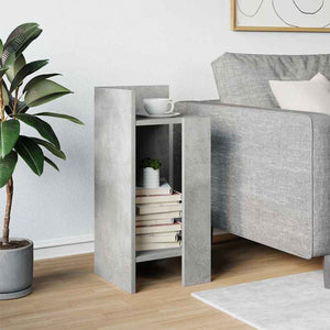 vidaXL Side Table with Shelf Concrete Grey 25.5x27x60 cm