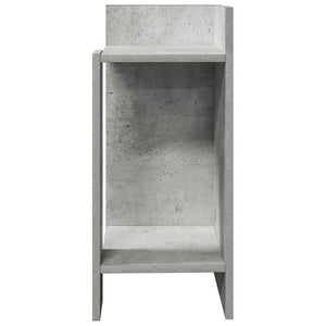 vidaXL Side Table with Shelf Concrete Grey 25.5x27x60 cm