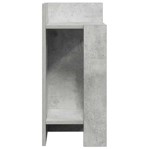 vidaXL Side Table with Shelf Concrete Grey 25.5x27x60 cm