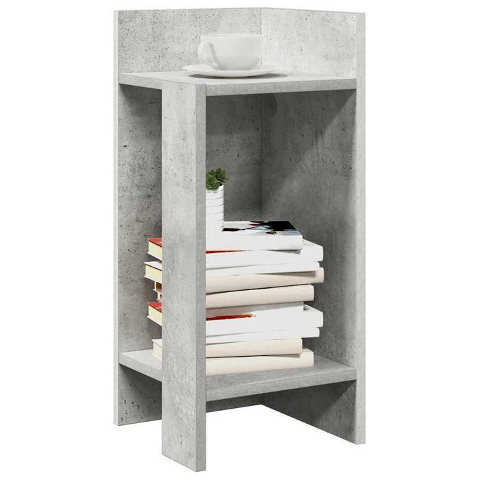 vidaXL Side Table with Shelf Concrete Grey 25.5x27x60 cm