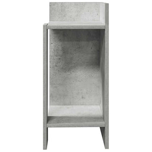 vidaXL Side Tables 2 pcs with Shelf Concrete Grey 25.5x27x60 cm