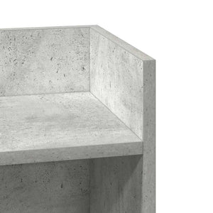 vidaXL Side Tables 2 pcs with Shelf Concrete Grey 25.5x27x60 cm