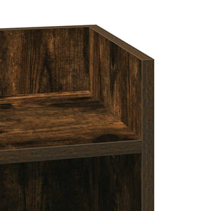 vidaXL Side Table with Shelf Smoked Oak 25.5x27x60 cm