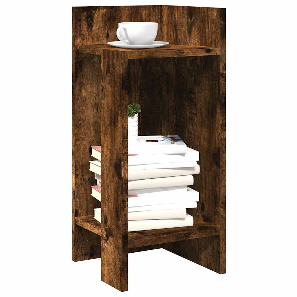 vidaXL Side Tables 2 pcs with Shelf Smoked Oak 25.5x27x60 cm