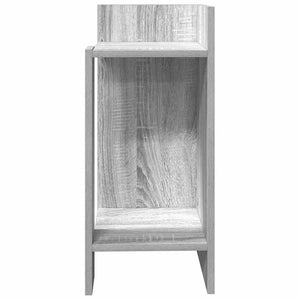 vidaXL Side Table with Shelf Grey Sonoma 25.5x27x60 cm